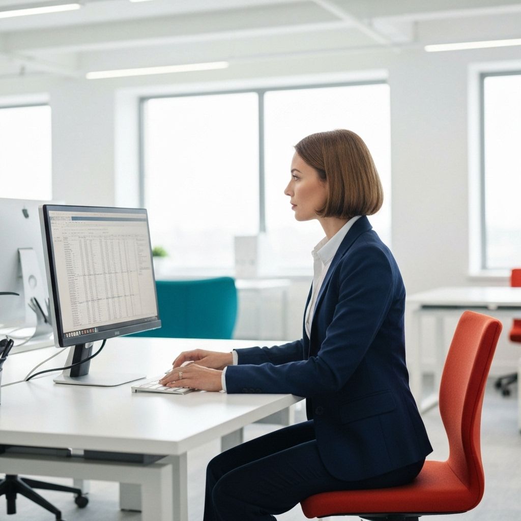 Professional working at desk